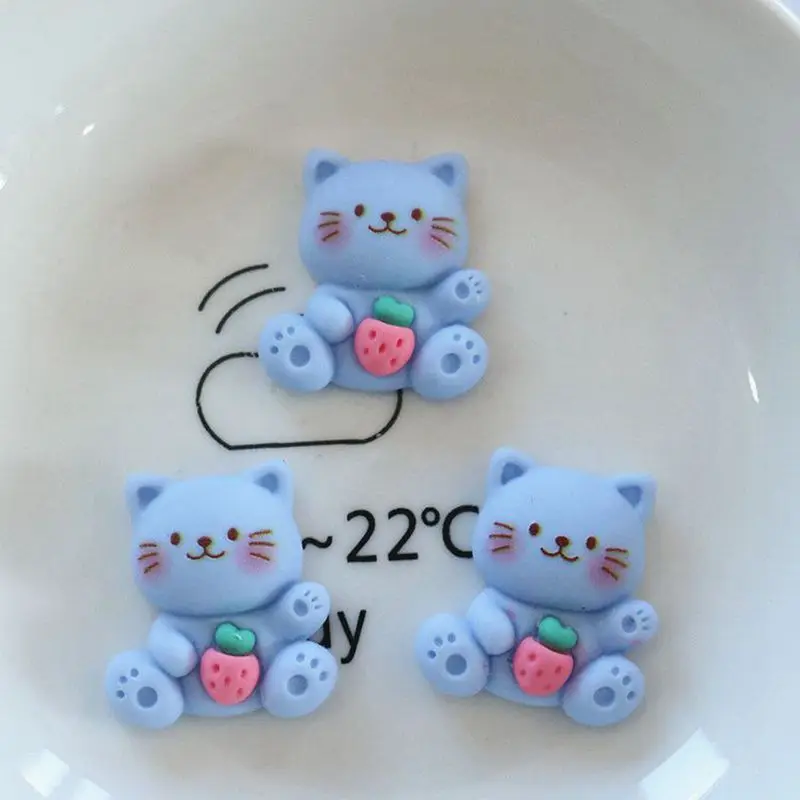 Mini figurki z żywicy – królik, miś, kot i jeleń, 10 sztuk Ciemny brąz