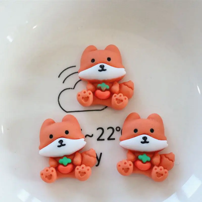 Mini figurki z żywicy – królik, miś, kot i jeleń, 10 sztuk Ciemny szary