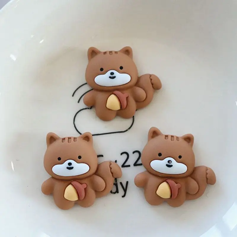 Mini figurki z żywicy – królik, miś, kot i jeleń, 10 sztuk śliwka