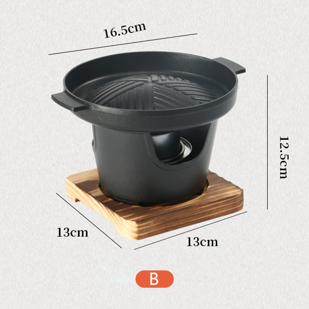 Mini grill stołowy na alkohol z odłączaną płytą Biały