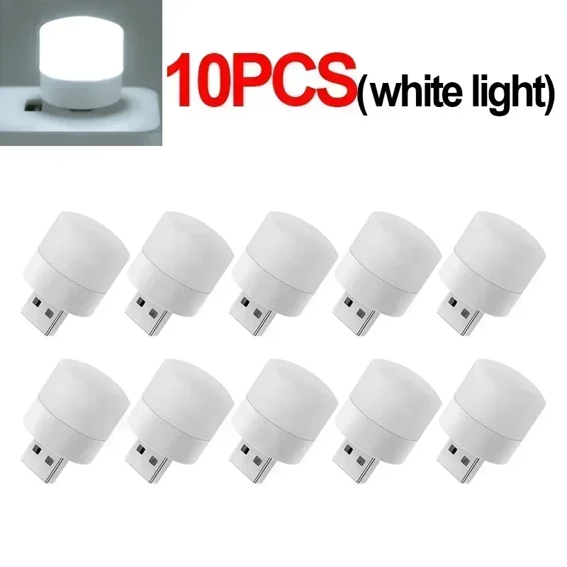 Mini lampka nocna LED USB do sypialni i pokoju Czerwony