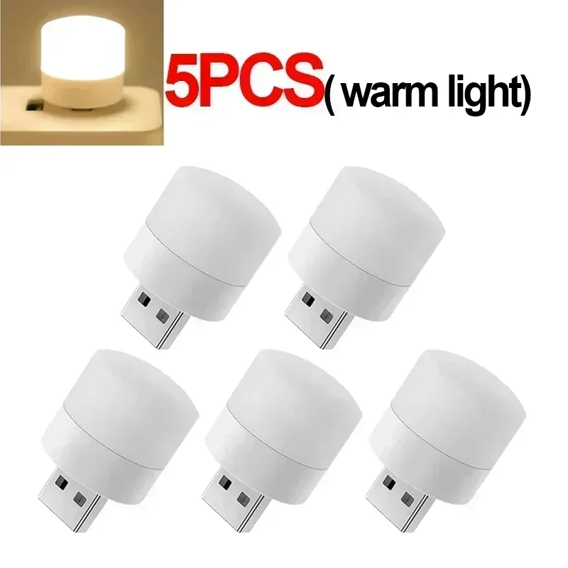 Mini lampka nocna LED USB do sypialni i pokoju Rgb