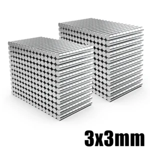 Mini magnesy biurowe na lodówkę 3x3 mm - zestaw żółty