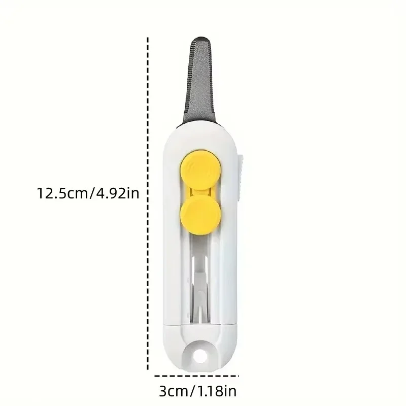Mini nóż do kartonów z magnesem i blokadą Szary