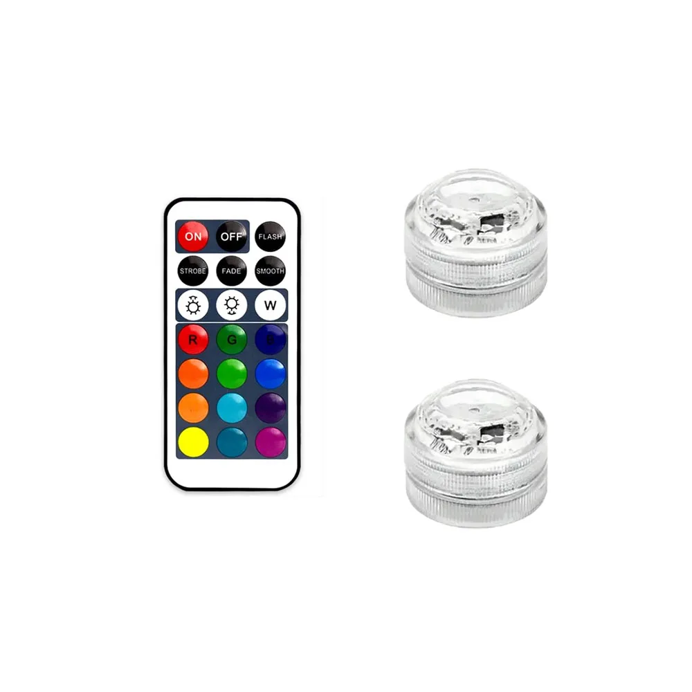 Mini podwodne diody LED do wazonu i dekoracji stołu weselnego Biały