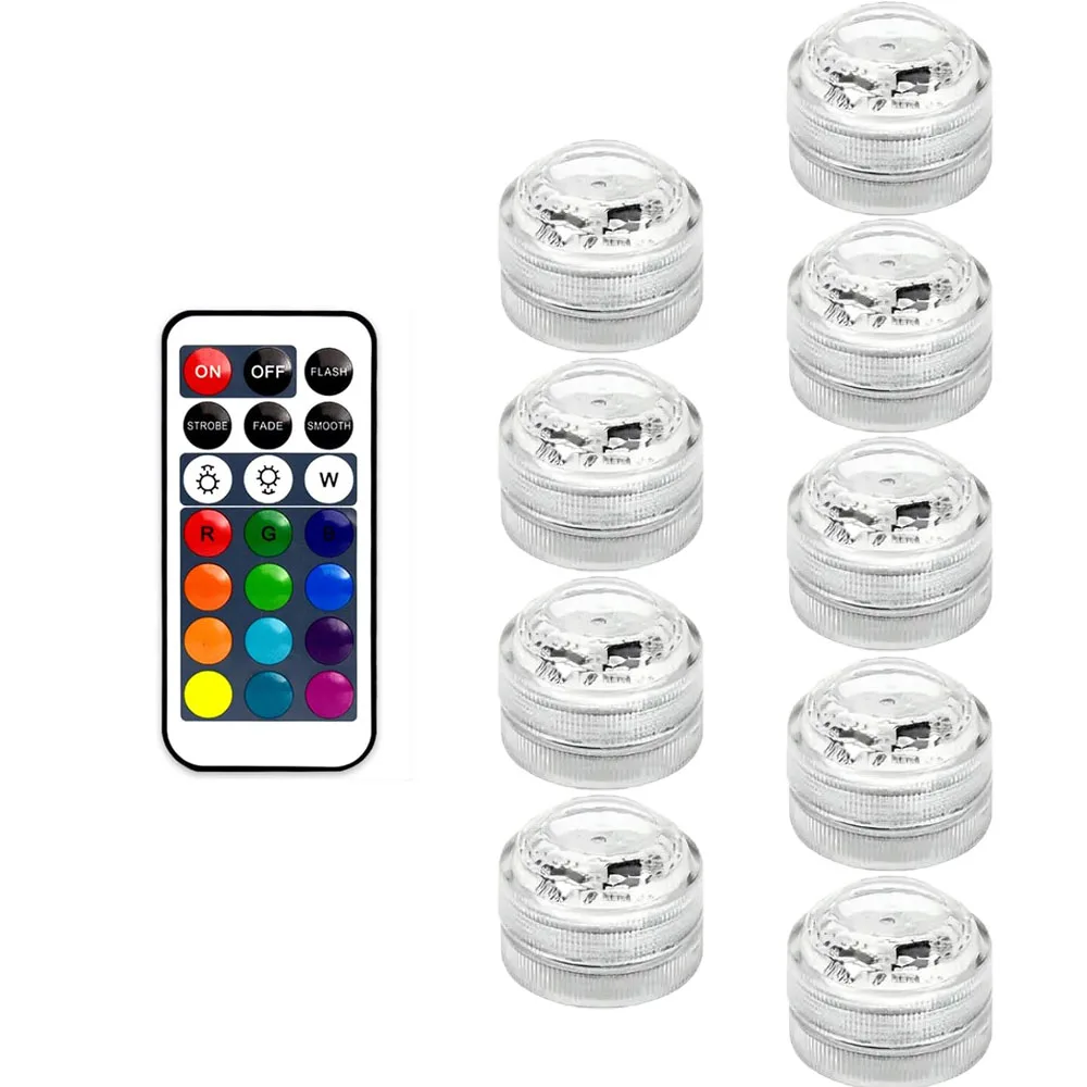Mini podwodne diody LED do wazonu i dekoracji stołu weselnego Zimny biały