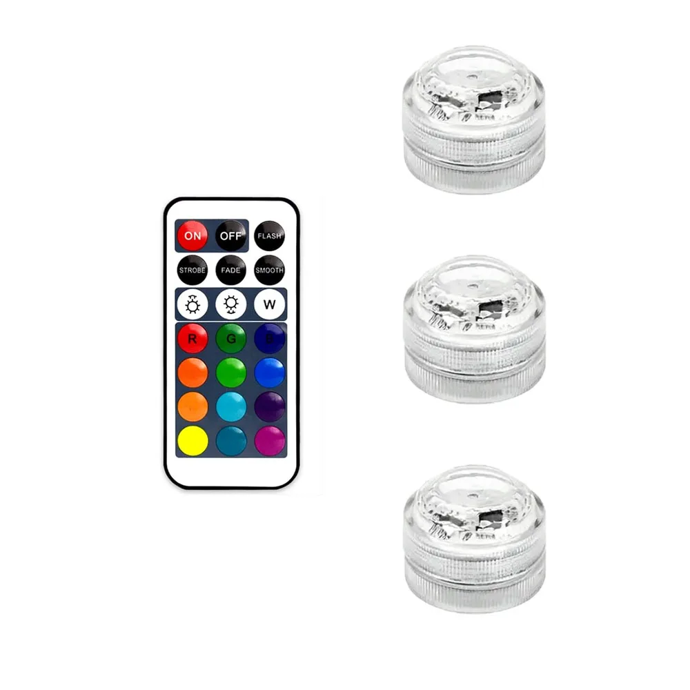 Mini podwodne diody LED do wazonu i dekoracji stołu weselnego Zmienny