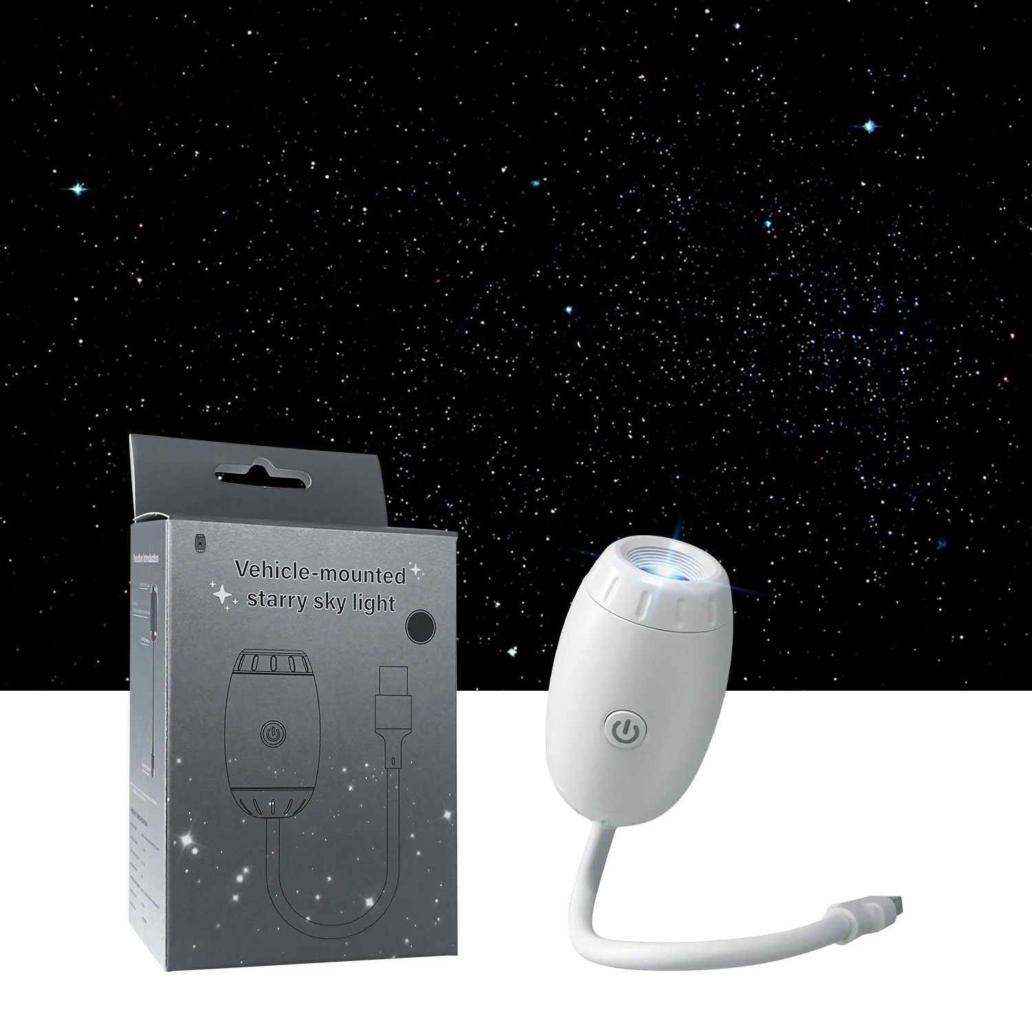 Mini projektor gwiazd Galaxy 2 w 1 — atmosferyczna lampka nocna do sypialni Niebieski