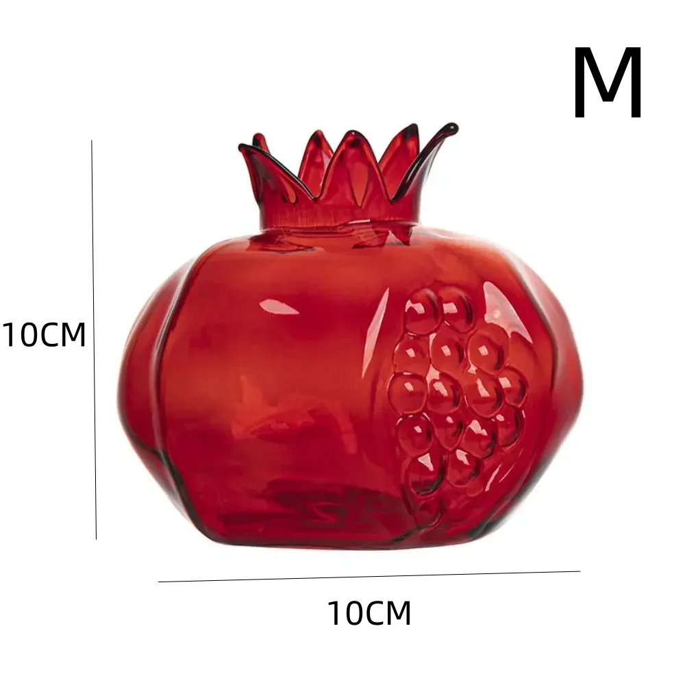 Mini szklany wazon w kształcie granatu – hydroponiczny, ręcznie dmuchany Jasnoszary