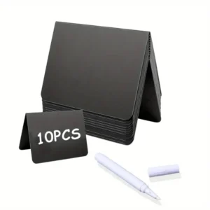 Mini tablice cenowe PVC kasowalne zestaw 10 sztuk Czarny