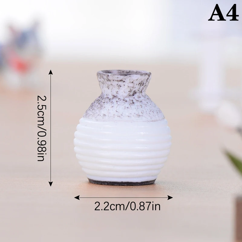 Mini wazon żywiczny z wąską szyjką do mikroogrodu i dekoracji DIY Burgundia
