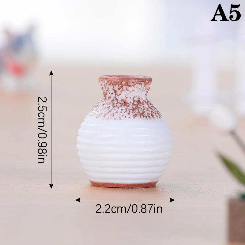 Mini wazon żywiczny z wąską szyjką do mikroogrodu i dekoracji DIY Fioletowy