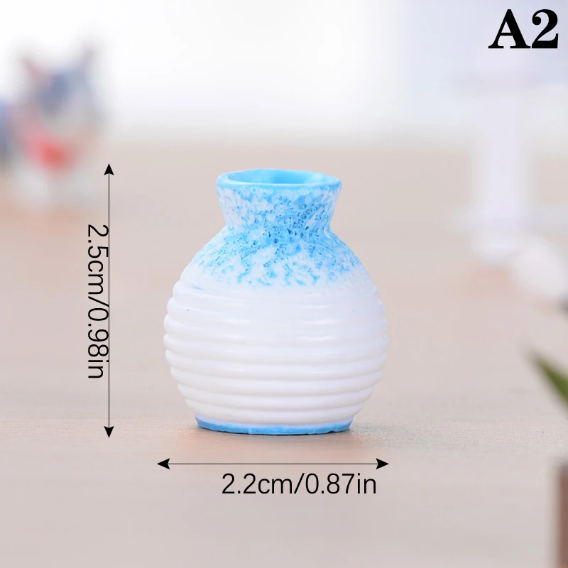 Mini wazon żywiczny z wąską szyjką do mikroogrodu i dekoracji DIY żółty