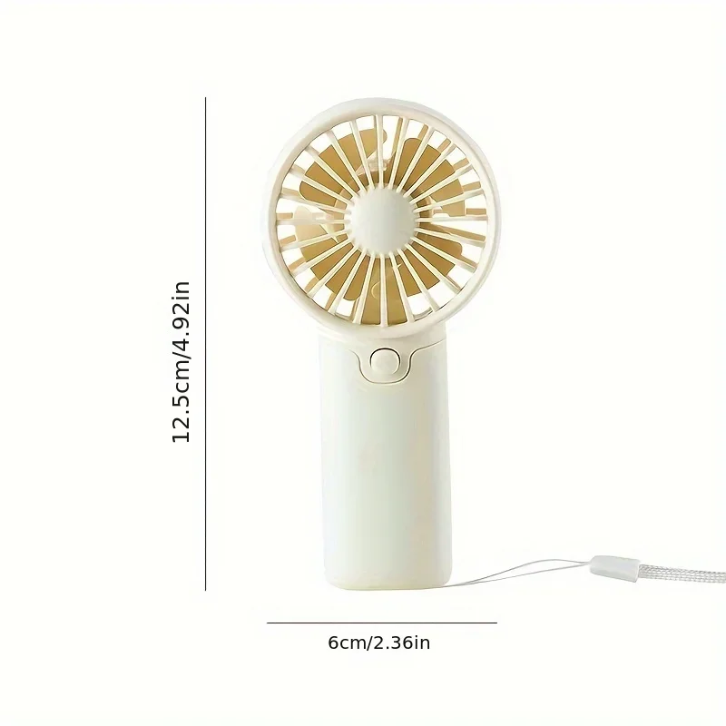 Mini wentylator kieszonkowy USB przenośny cichy Biały