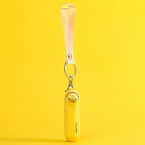 Mini wentylator przenośny USB z ładowaniem na biurko żółty