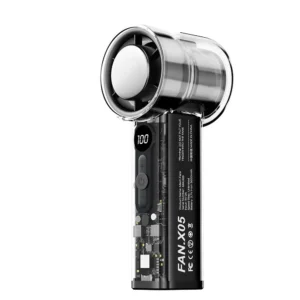 Mini wentylator ręczny USB z podświetleniem LED — przenośny, 100 prędkości Inne