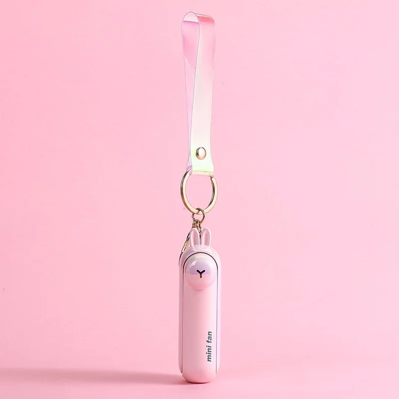 Mini wentylator ręczny składany USB z akumulatorem Różowy