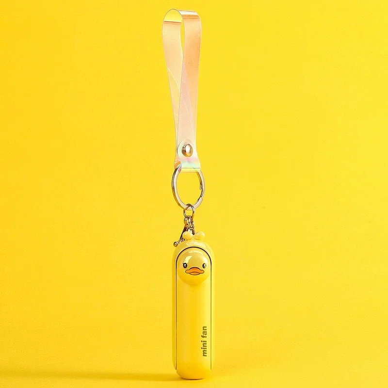 Mini wentylator ręczny składany USB z akumulatorem żółty