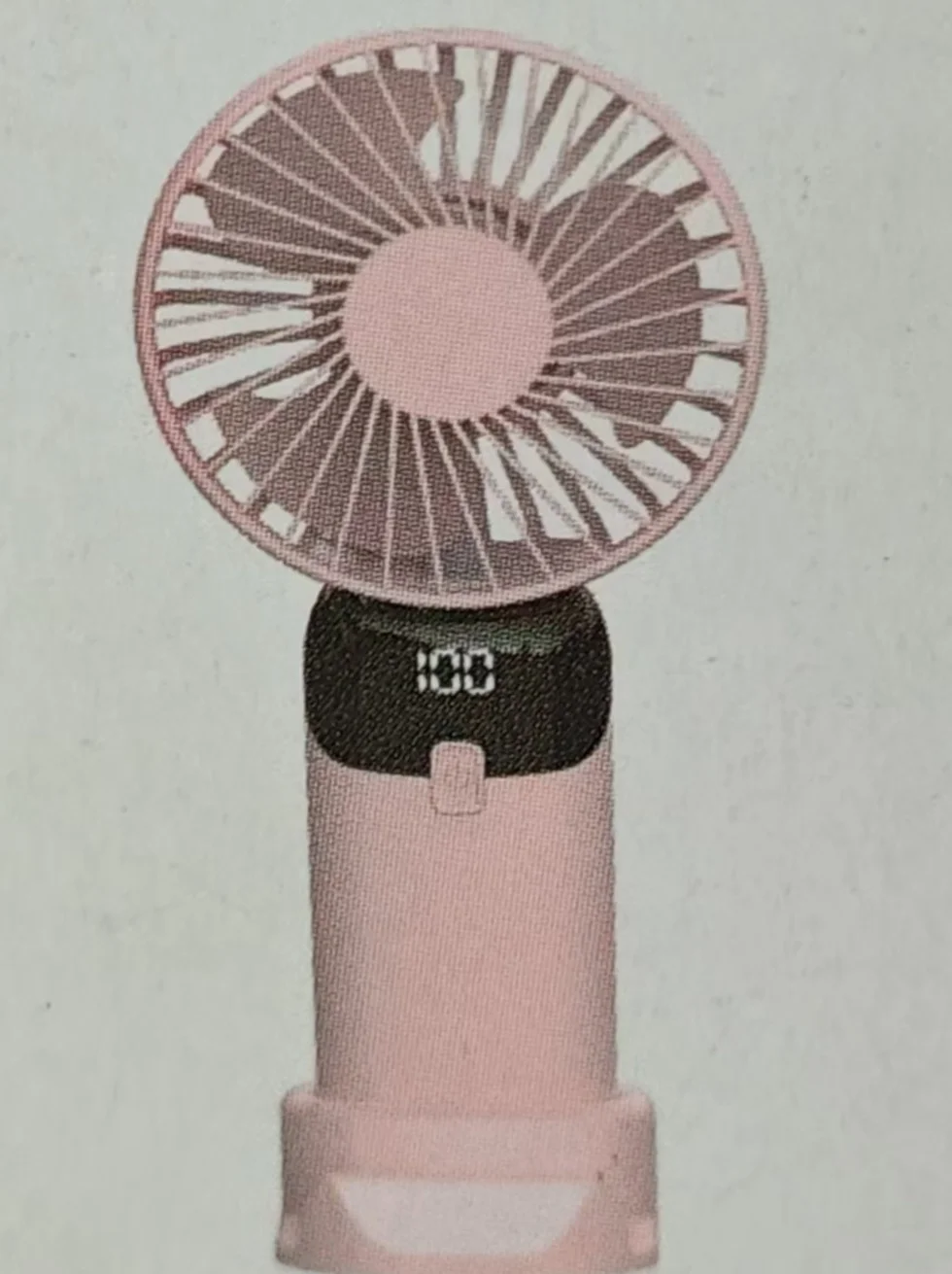 Mini wentylator USB na biurko z uchwytem na telefon — cichy i ładowalny Jasnożółty