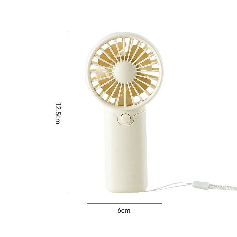 Mini przenośny wiatraczek ręczny 3 prędkości USB do biura i podróży Khaki