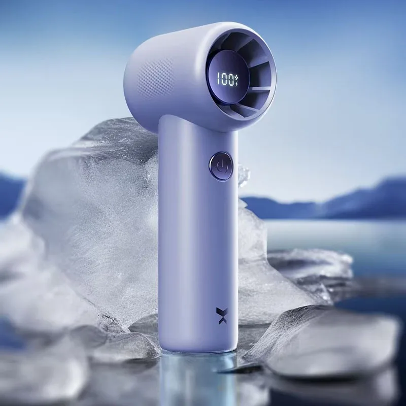 Mini wiatraczek USB z wyświetlaczem LED — chłodzenie i ochrona przed upałem Jasnozielony