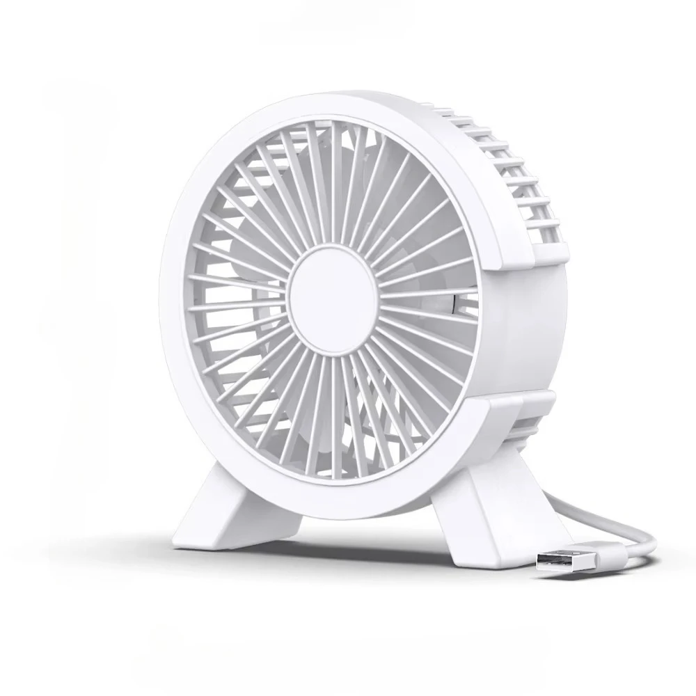 Mini wiatraczek USB z wyświetlaczem LED — chłodzenie i ochrona przed upałem Jasnożółty