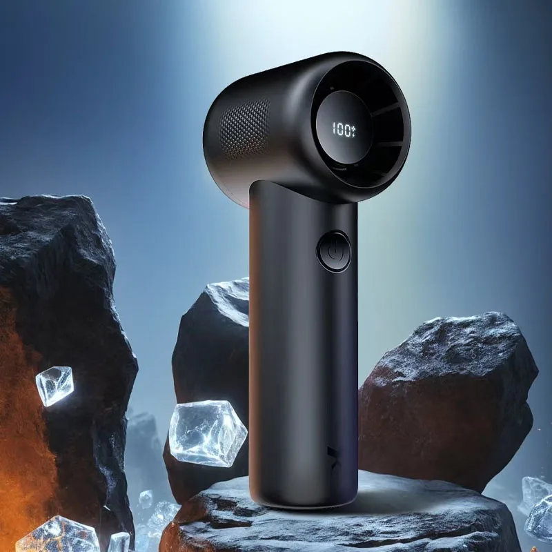 Mini wiatraczek USB z wyświetlaczem LED — chłodzenie i ochrona przed upałem Marynarka