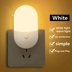 Miniaturowa lampka nocna LED do gniazdka z wtyczką EU/US Pomarańczowy
