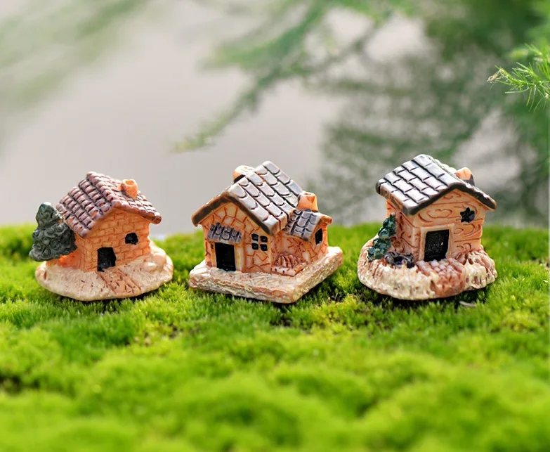 Miniaturowe figurki ogrodowe do doniczek i bajkowego ogrodu Jasnoszary