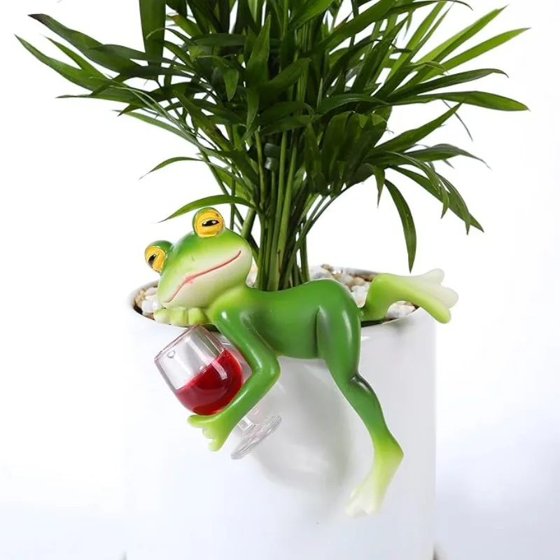 Miniaturowe figurki żabek do doniczek i ogrodu Ciemnoszary