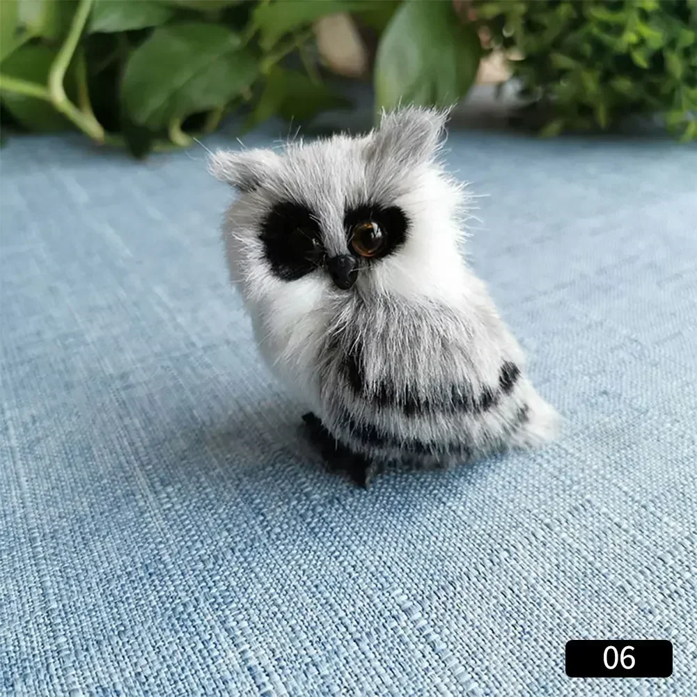 Miniaturowe figurki zwierząt dekoracja wnętrz — lis, sowa, kot, królik Cytrynowy żółty