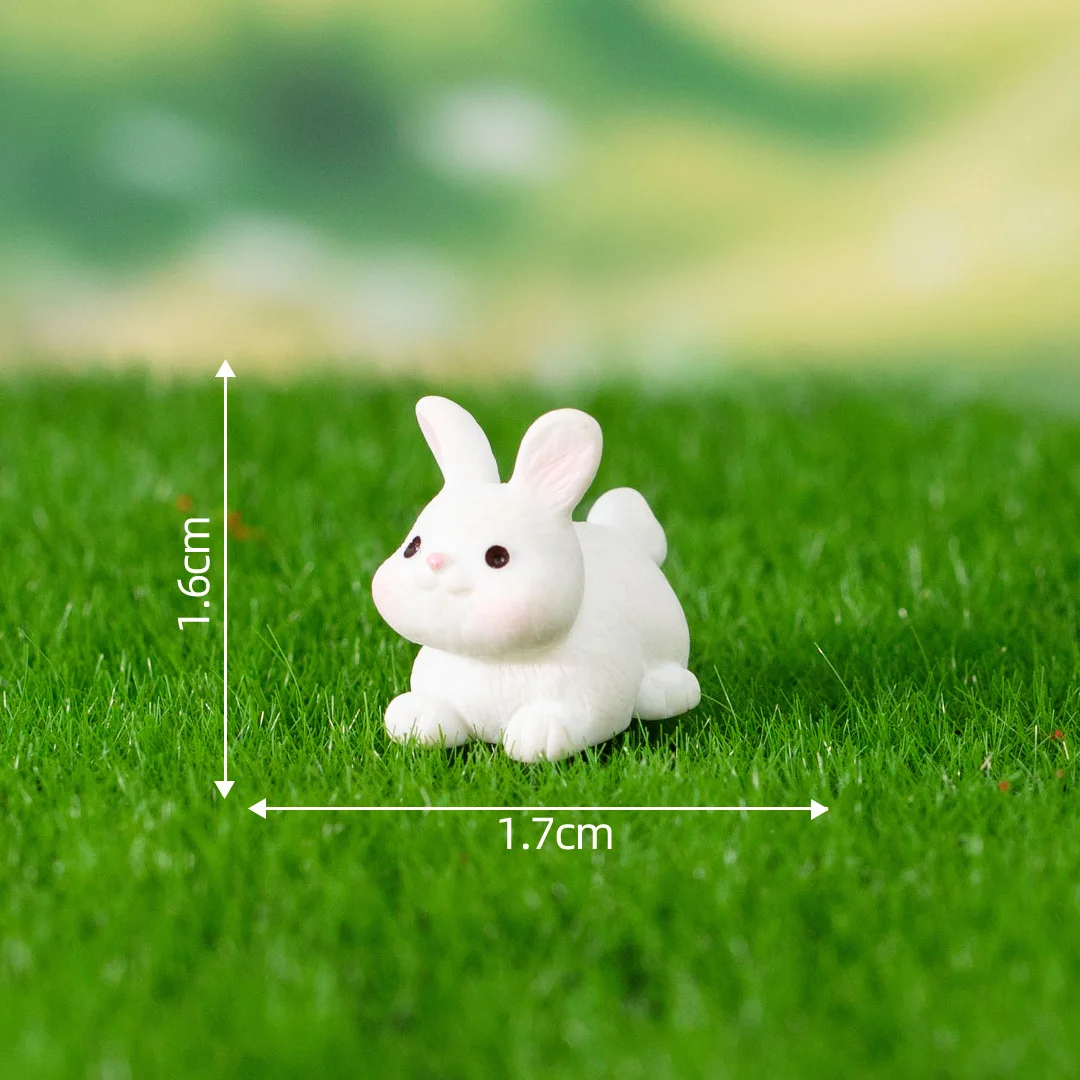 Miniaturowe figurki zwierząt do ogrodu wróżek Jasnoszary
