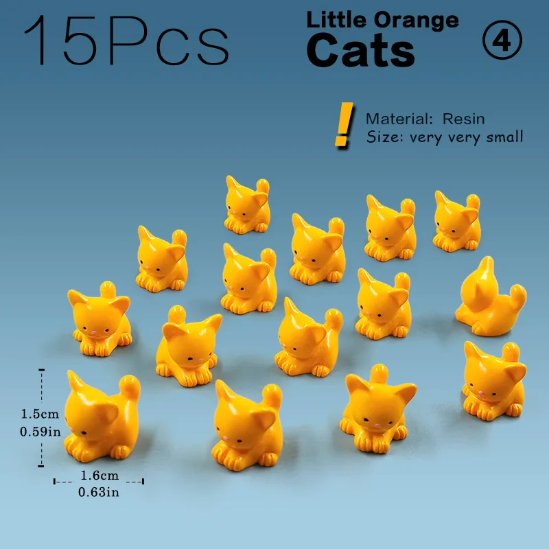 Miniaturowe figurki zwierząt do ogrodu wróżek — zestaw 15 szt. Ciemny szary