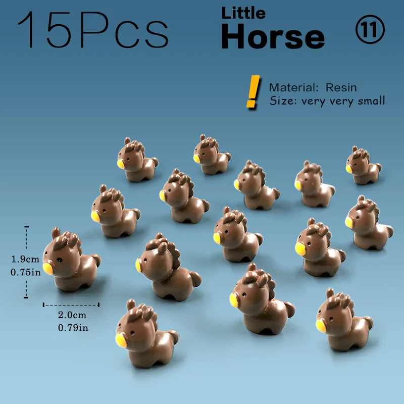 Miniaturowe figurki zwierząt do ogrodu wróżek — zestaw 15 szt. Fioletowy/фиолетовый