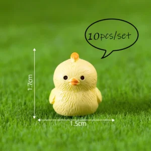 Miniaturowe figurki zwierząt 10 szt. – ozdoby do ogrodu wróżek Jasny brąz