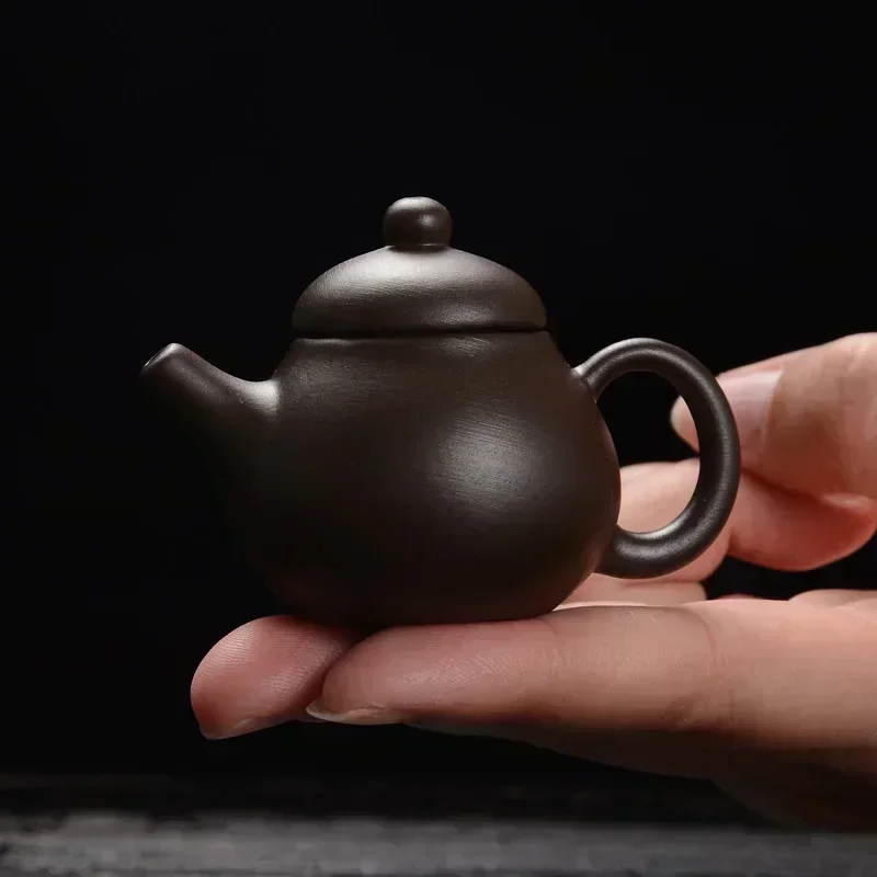 Miniaturowy emaliowany czajniczek ceramiczny na palec – Tea Pet Fioletowy/фиолетовый