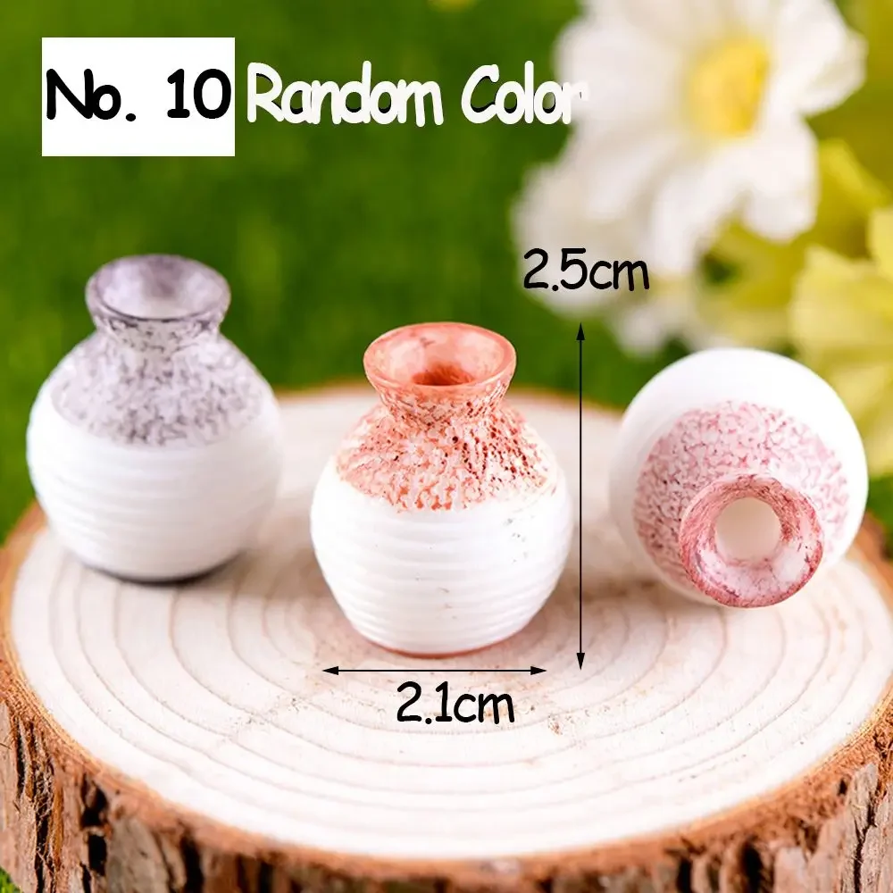 Miniaturowy wazon z żywicy do ogrodu wróżek i terrarium Czarny