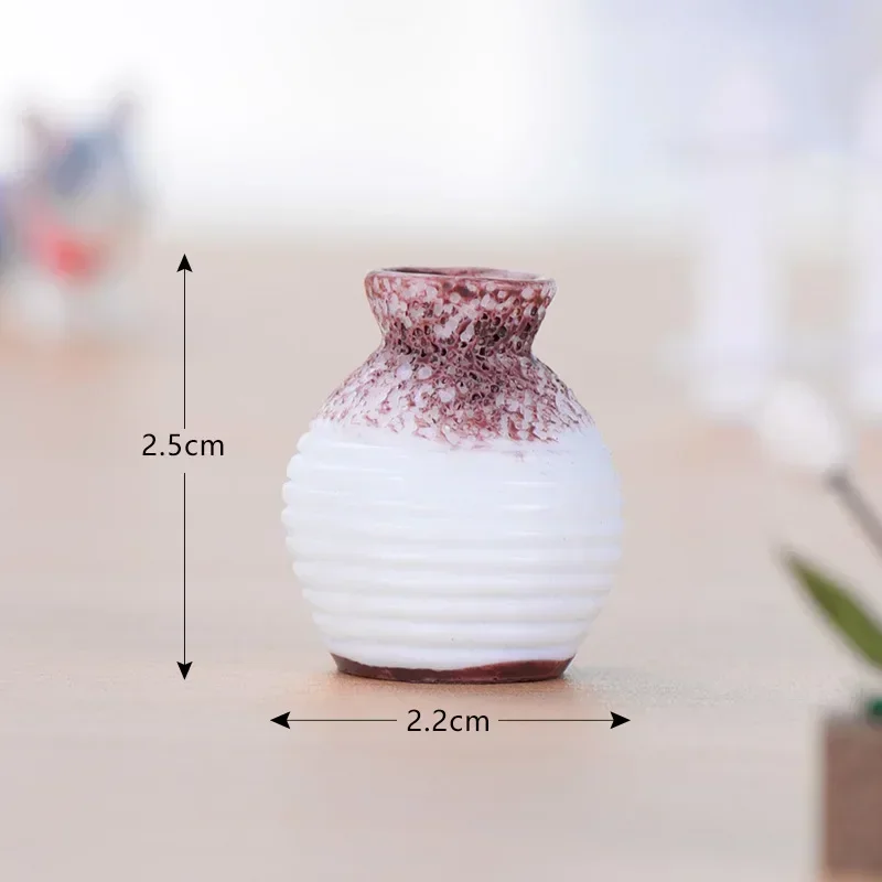 Miniaturowy wazon żywiczny z wąską szyjką do rękodzieła i dekoracji Czekolada