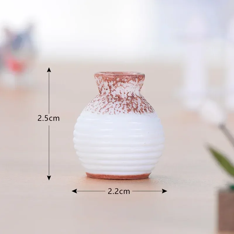 Miniaturowy wazon żywiczny z wąską szyjką do rękodzieła i dekoracji Lekka kawa