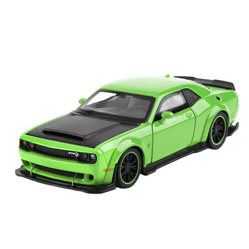 Model auta Dodge Challenger 1:32 metalowy - ozdoba Zielony