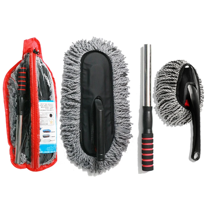 Mop i szczotka z mikrofibry do mycia samochodu – zestaw With pvc