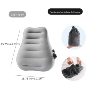Nadmuchiwana poduszka lędźwiowa ergonomiczna na podróże Jasnoszary