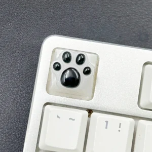 Nakładka na klawisz kocia łapka – przezroczysty keycap na trzpień krzyżowy Czarny