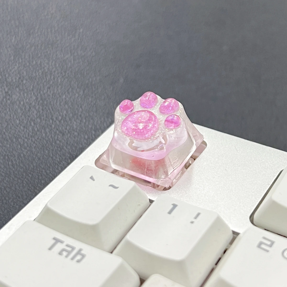 Nakładka na klawisz kocia łapka – przezroczysty keycap na trzpień krzyżowy Khaki