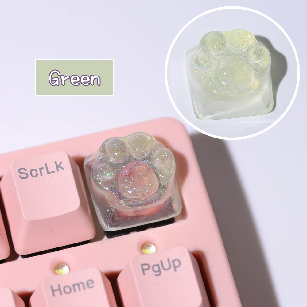Nakładka na klawisz kocia łapka – przezroczysty keycap pod podświetlenie RGB Beżowy