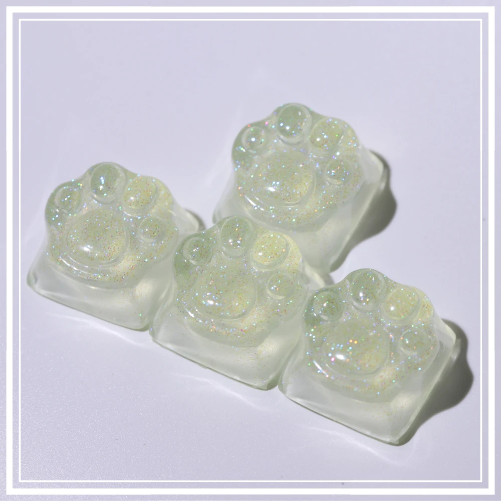 Nakładka na klawisz kocia łapka – przezroczysty keycap pod podświetlenie RGB Ciemny szary