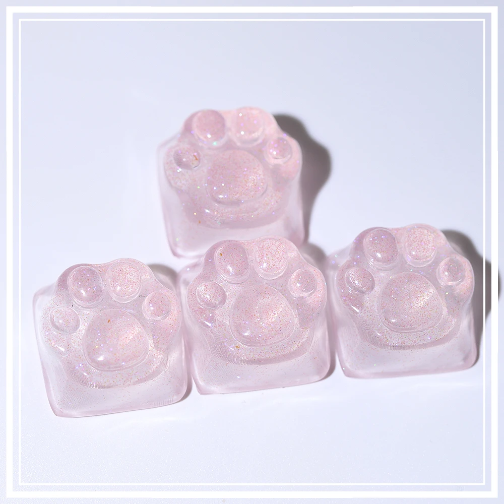 Nakładka na klawisz kocia łapka – przezroczysty keycap pod podświetlenie RGB Czarny