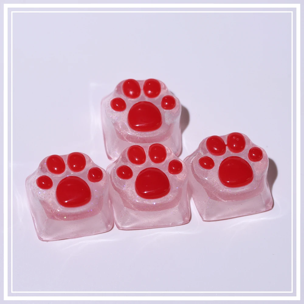 Nakładka na klawisz kocia łapka – przezroczysty keycap pod podświetlenie RGB Khaki