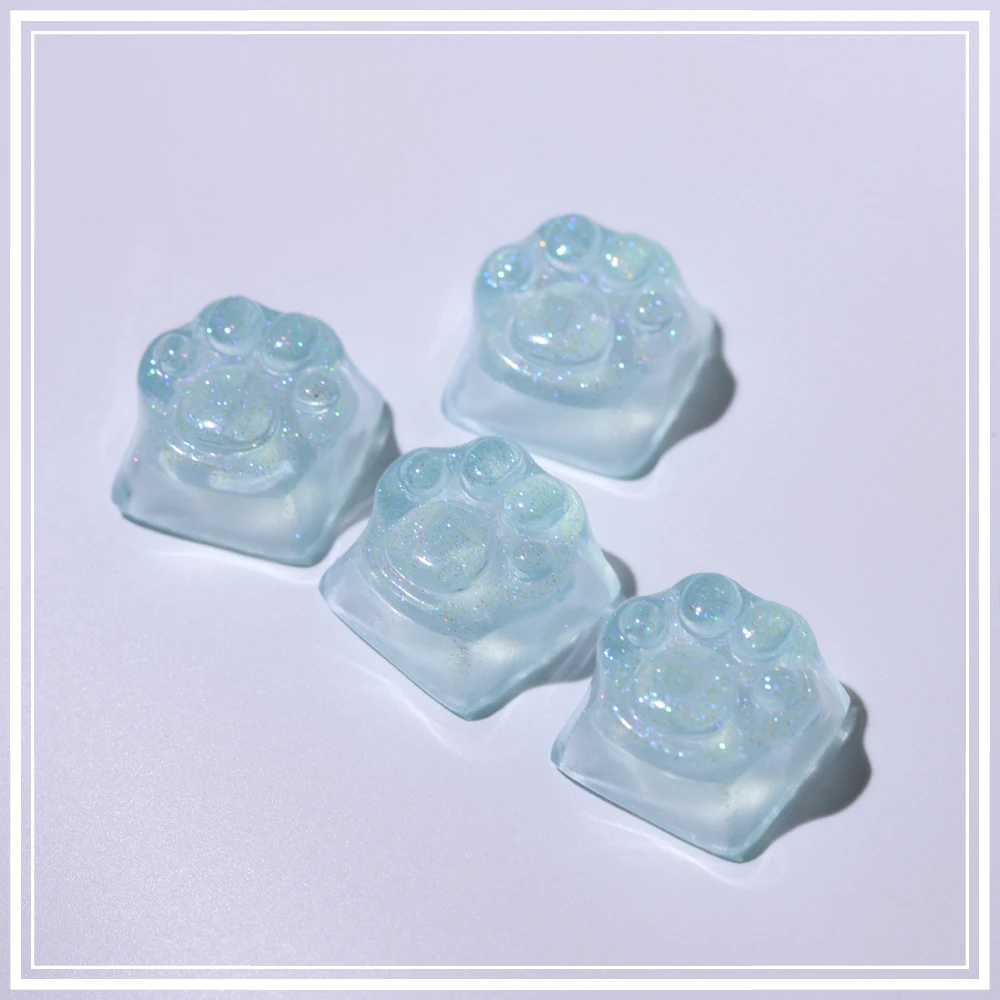 Nakładka na klawisz kocia łapka – przezroczysty keycap pod podświetlenie RGB Złoto
