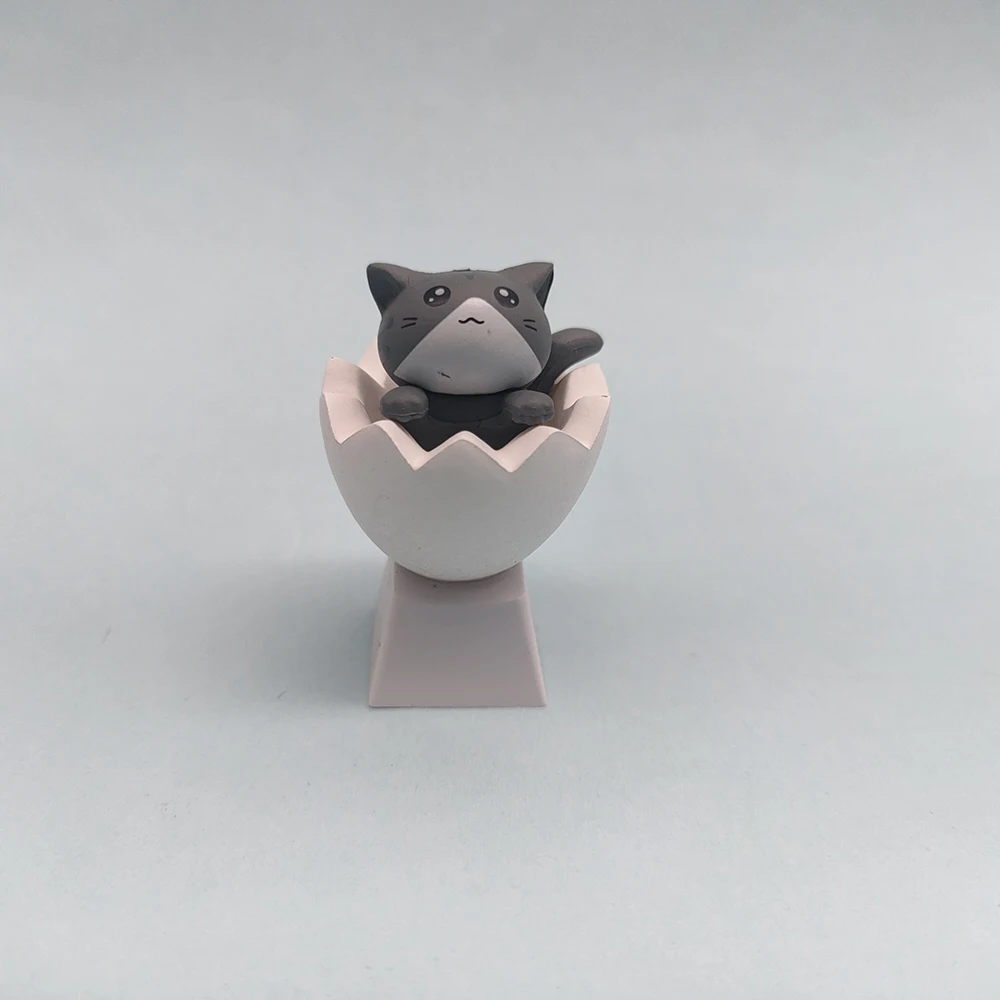 Nakładka na klawisz z kotem PBT – artisan keycap Cherry MX w stylu anime Bursztynowy